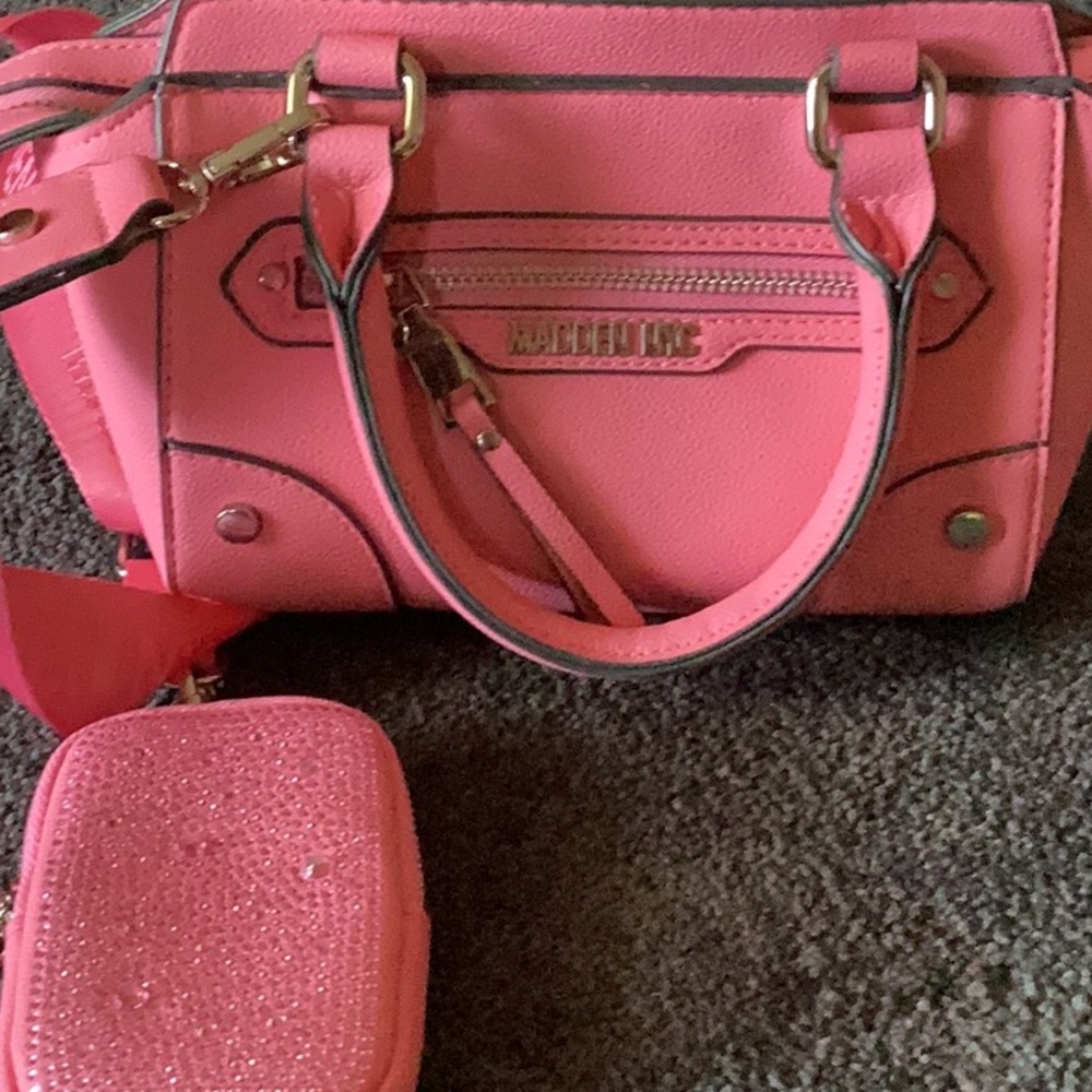 Steve Madden Pink Satchel with Structured Design